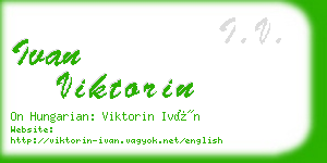 ivan viktorin business card